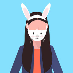 Rabbit Mask Woman Vector Images (over 230)