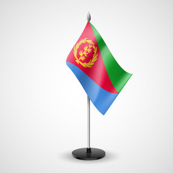 Eritrea Flag on Table vector image