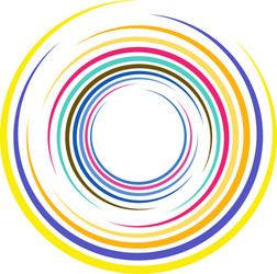single mottled multi-color and colorful spiral vector image