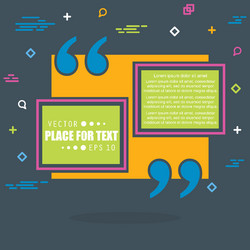 abstract concept empty speech square quote vector image
