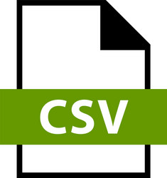 file name extension csv type vector image