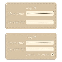 login web design handmade vector