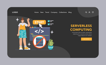 Serverless Computing Concept vector image