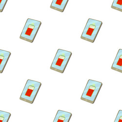 Broken battery pattern seamless vector