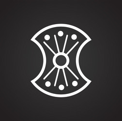 shield icon on background for graphic and web vector image