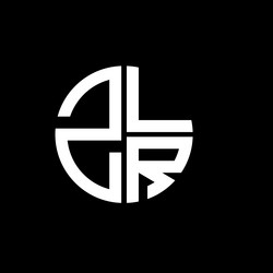 zlr logo icon monogram zlrletter vector image