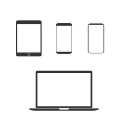 Electronic devices icon set vector