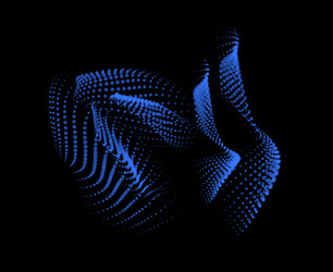 3d dynamic node of big data dots science wave vector image