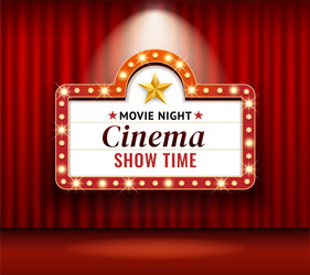 cinema theater frame retro Vector Image
