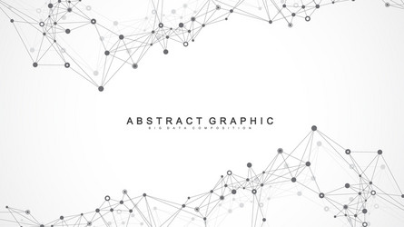 geometric abstract background with connected line vector image