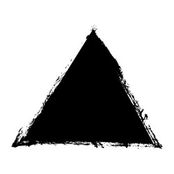 grunge isolated triangle vector