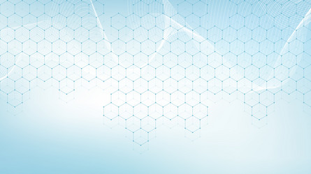 technology abstract lines and dots connect vector image