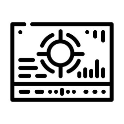 mesh with different data line icon vector