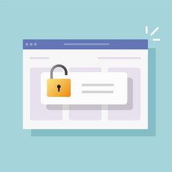 password secure access on web internet browser vector image
