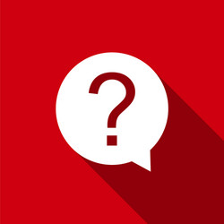 Question Mark Icon with Shadow vector image