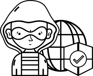 isolated security system design vector image