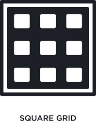 square grid isolated icon simple element from vector image