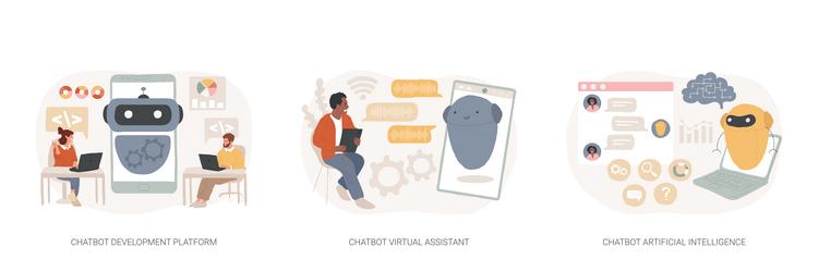 chatbot programming isolated concept vector image