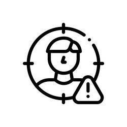 outsider icon thin linear style design isolated vector image