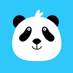 panda bear cute funny cartoon happy cozy relaxed vector