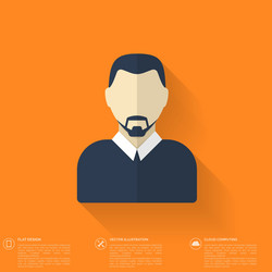 Flat avatar icons business concept global vector