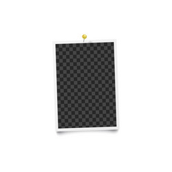 blank photo frame on a wall 3d realistic mockup vector