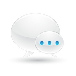 Chat icon with white background vector