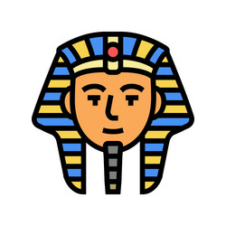 Pharaoh egypt color icon Royalty Free Vector Image