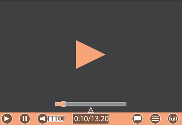 video player template for web and mobile apps vector image