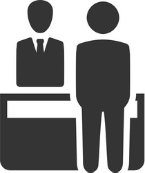 Receptionist icon vector