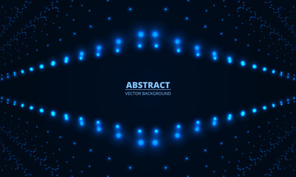 digital abstract technology particle wave in dark vector image