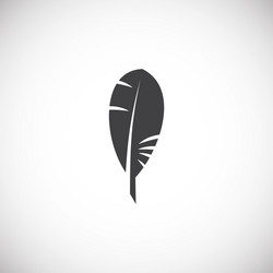 feather icon on background for graphic and web vector image