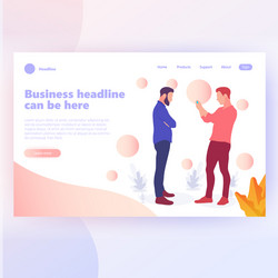 people work in a team and interact with graphs vector image