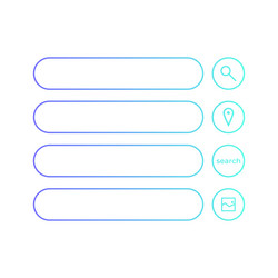 set of search flat design icons for graphic user vector image