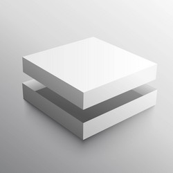 empty box realistic design mock-up vector image