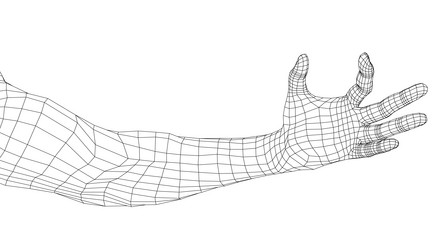 hand hold some tiny or thin object vector image