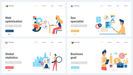 Data Analysis & Website Optimization vector image