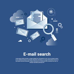 email search template web banner with copy space vector image