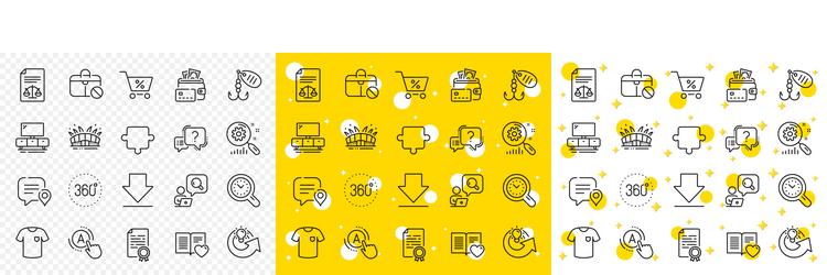 outline ab testing puzzle and search statistics vector image
