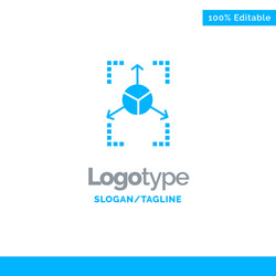 prototype grid database chart blue business logo vector image