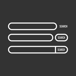 search bar element design set of boxes ui vector image