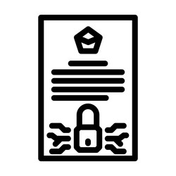 immutable record decentralized application line vector image