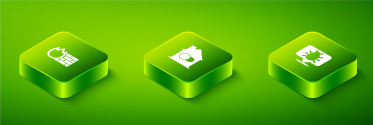 set isometric smart home system bug and firewall vector image