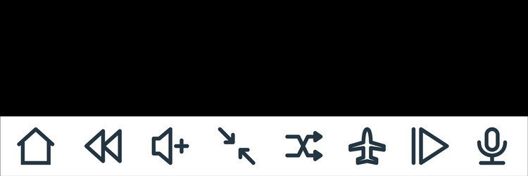 user interface line icons linear set quality vector image