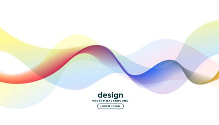 abstract colorful wave curve lines background vector image