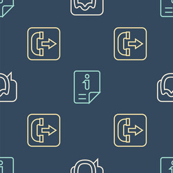 set line speech bubble chat outgoing call phone vector image