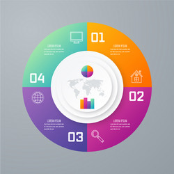 Template for cycle diagram graph presentation vector