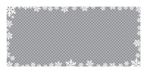 Frame christmas and new year snowflakes vector