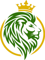 lion head logo design template Vector Image