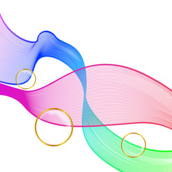 square abstract flow of colorful dynamic waves vector image